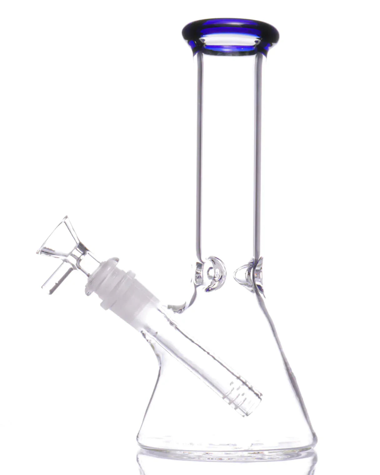 Color Accented Glass Beaker Bong