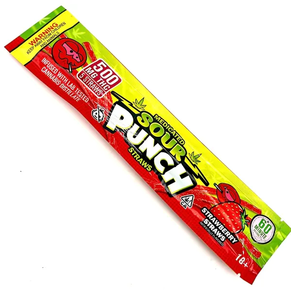 Sour Punch Straws 500mg